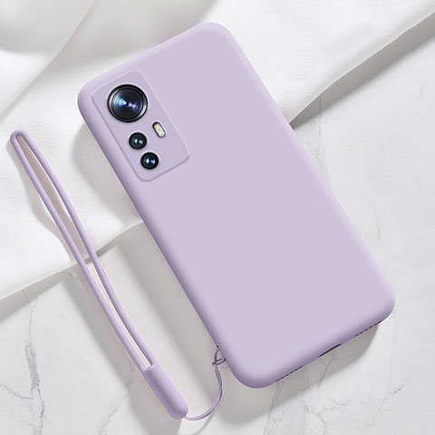 Funda Silicona Ultrafina Goma 360 Grados Carcasa S07 para Xiaomi Mi 12 5G Purpura Claro