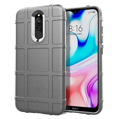 Funda Silicona Ultrafina Goma 360 Grados Carcasa S07 para Xiaomi Redmi 8 Gris