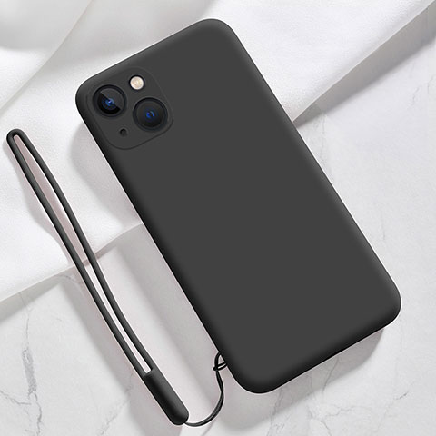 Funda Silicona Ultrafina Goma 360 Grados Carcasa S08 para Apple iPhone 14 Negro