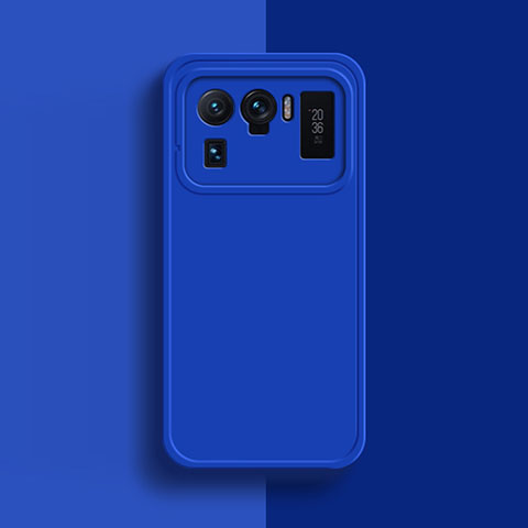 Funda Silicona Ultrafina Goma 360 Grados Carcasa S08 para Xiaomi Mi 11 Ultra 5G Azul