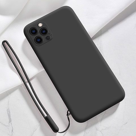 Funda Silicona Ultrafina Goma 360 Grados Carcasa S09 para Apple iPhone 13 Pro Max Negro