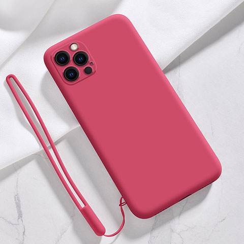 Funda Silicona Ultrafina Goma 360 Grados Carcasa S09 para Apple iPhone 14 Pro Max Rojo