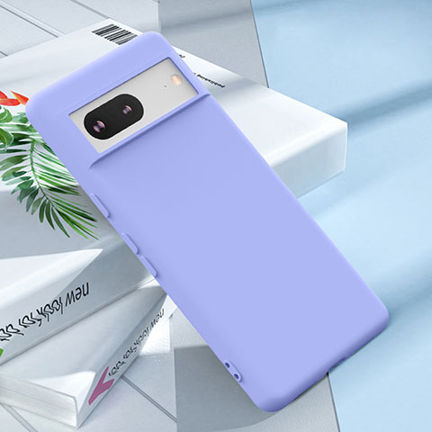 Funda Silicona Ultrafina Goma 360 Grados Carcasa YK1 para Google Pixel 7 5G Purpura Claro