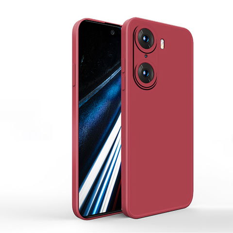 Funda Silicona Ultrafina Goma 360 Grados Carcasa YK1 para Huawei Honor 60 5G Rojo