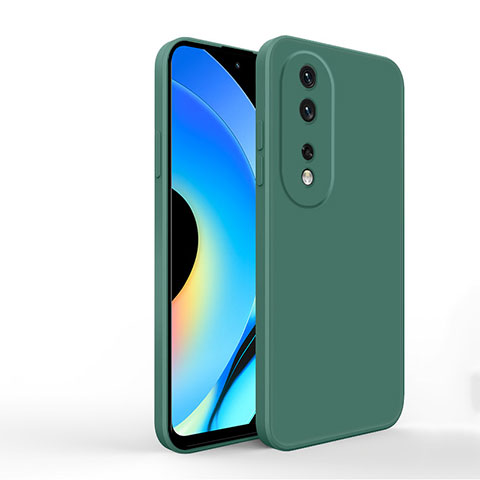 Funda Silicona Ultrafina Goma 360 Grados Carcasa YK1 para Huawei Honor 80 5G Verde Noche