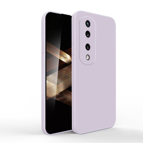 Funda Silicona Ultrafina Goma 360 Grados Carcasa YK1 para Huawei Honor X7b Purpura Claro