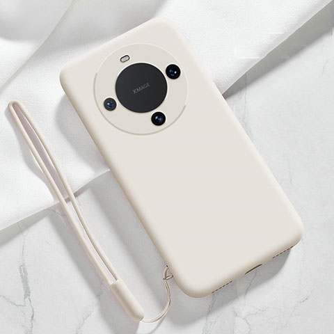 Funda Silicona Ultrafina Goma 360 Grados Carcasa YK1 para Huawei Mate 60 Blanco