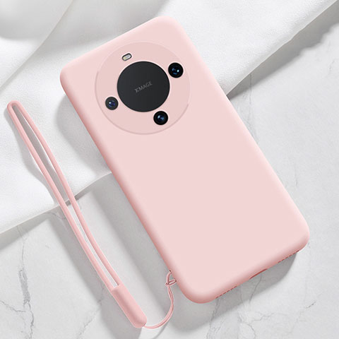 Funda Silicona Ultrafina Goma 360 Grados Carcasa YK1 para Huawei Mate 60 Pro Rosa