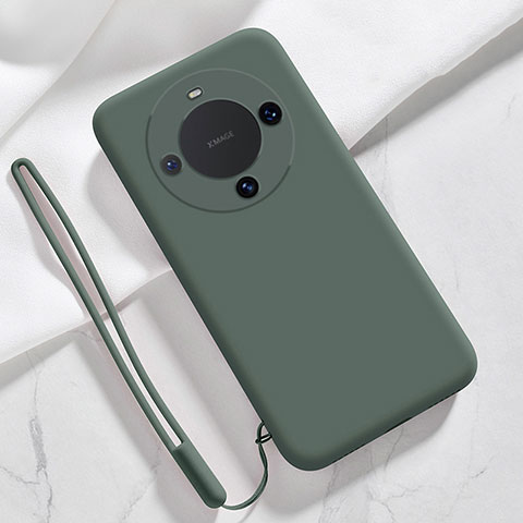 Funda Silicona Ultrafina Goma 360 Grados Carcasa YK1 para Huawei Mate 60 Pro Verde Noche