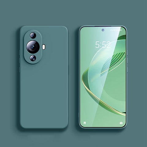 Funda Silicona Ultrafina Goma 360 Grados Carcasa YK1 para Huawei Nova 11 Verde Noche