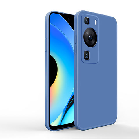 Funda Silicona Ultrafina Goma 360 Grados Carcasa YK1 para Huawei P60 Azul