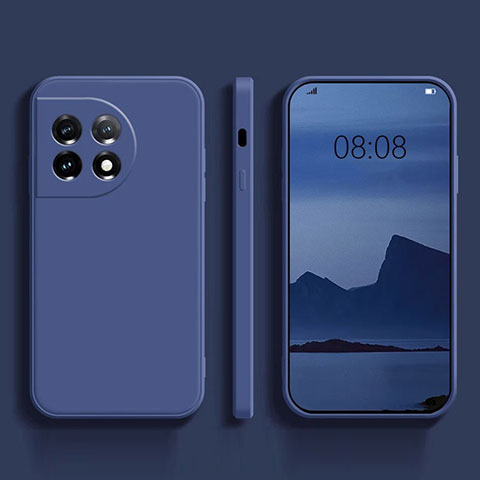 Funda Silicona Ultrafina Goma 360 Grados Carcasa YK1 para OnePlus 11 5G Azul