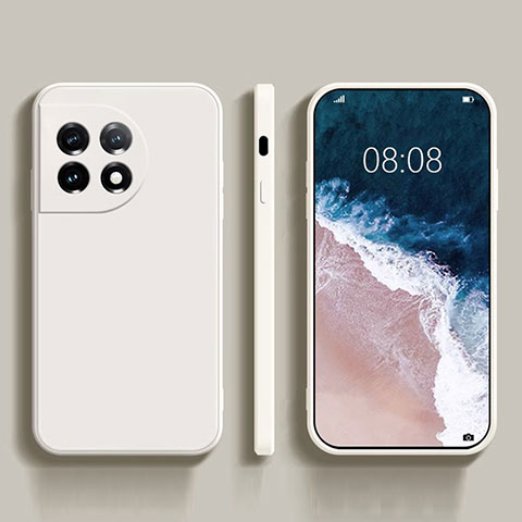 Funda Silicona Ultrafina Goma 360 Grados Carcasa YK1 para OnePlus 11R 5G Blanco