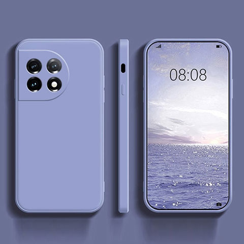 Funda Silicona Ultrafina Goma 360 Grados Carcasa YK1 para OnePlus Ace 2 5G Gris Lavanda