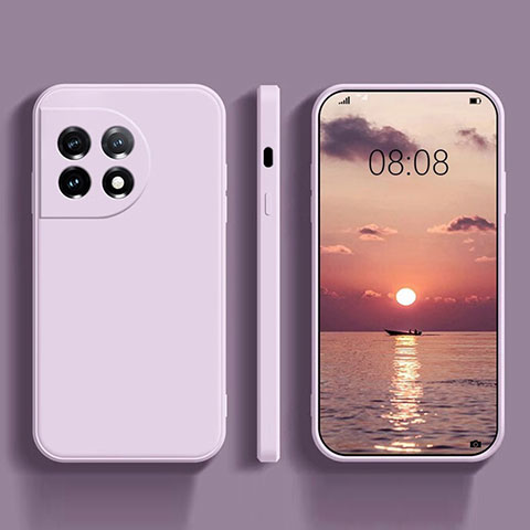 Funda Silicona Ultrafina Goma 360 Grados Carcasa YK1 para OnePlus Ace 2 5G Purpura Claro