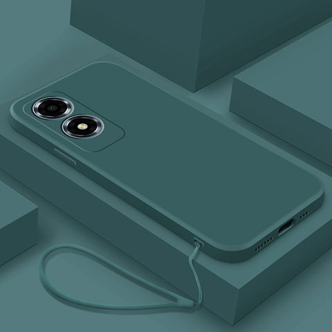 Funda Silicona Ultrafina Goma 360 Grados Carcasa YK1 para Oppo A2x 5G Verde Noche