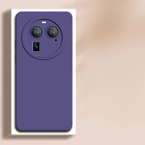 Funda Silicona Ultrafina Goma 360 Grados Carcasa YK1 para Oppo Find X6 5G Morado