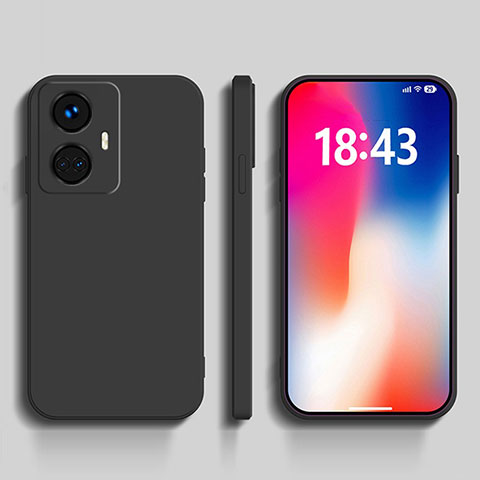 Funda Silicona Ultrafina Goma 360 Grados Carcasa YK1 para Realme 10 Pro+ Plus 5G Negro