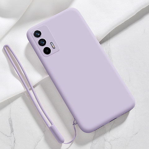 Funda Silicona Ultrafina Goma 360 Grados Carcasa YK1 para Realme GT 5G Purpura Claro