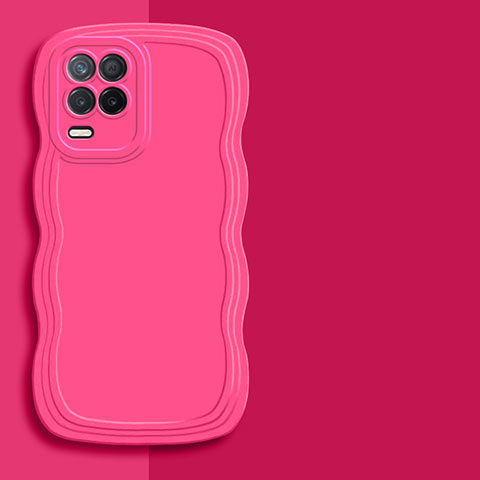 Funda Silicona Ultrafina Goma 360 Grados Carcasa YK1 para Realme Q3i 5G Rosa Roja