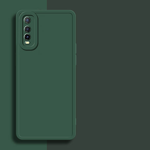 Funda Silicona Ultrafina Goma 360 Grados Carcasa YK1 para Vivo iQOO U1 Verde Noche