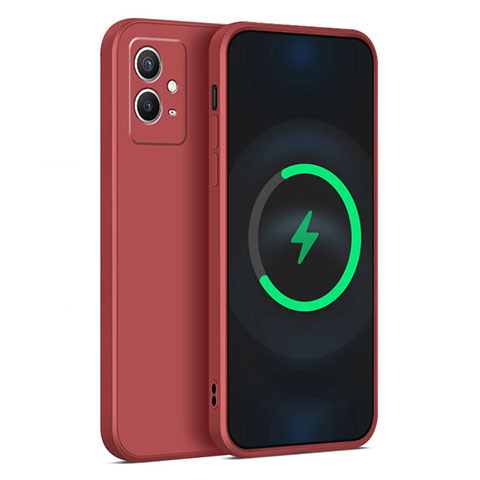 Funda Silicona Ultrafina Goma 360 Grados Carcasa YK1 para Vivo iQOO Z6 5G Rojo