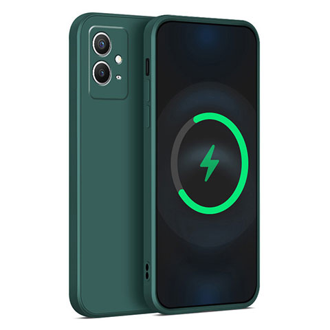 Funda Silicona Ultrafina Goma 360 Grados Carcasa YK1 para Vivo iQOO Z6 5G Verde Noche