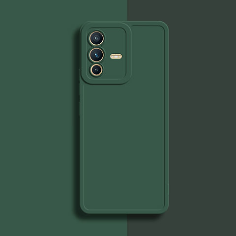 Funda Silicona Ultrafina Goma 360 Grados Carcasa YK1 para Vivo V23 Pro 5G Verde Noche