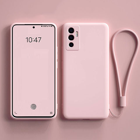 Funda Silicona Ultrafina Goma 360 Grados Carcasa YK1 para Vivo V23e Rosa