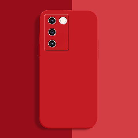 Funda Silicona Ultrafina Goma 360 Grados Carcasa YK1 para Vivo V27 5G Rojo