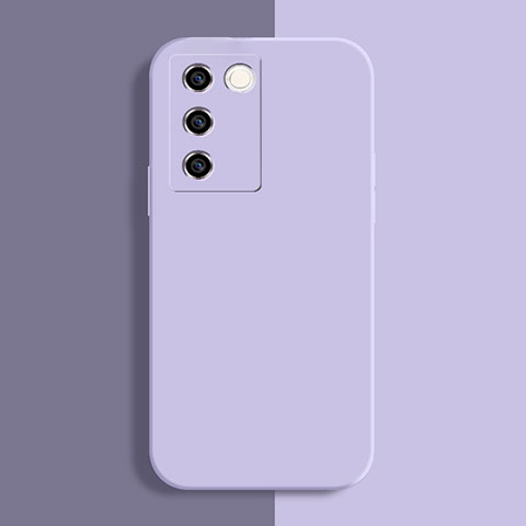 Funda Silicona Ultrafina Goma 360 Grados Carcasa YK1 para Vivo V27 Pro 5G Purpura Claro