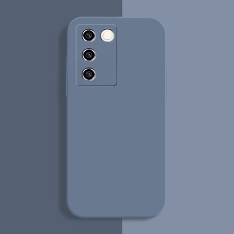 Funda Silicona Ultrafina Goma 360 Grados Carcasa YK1 para Vivo V27e 5G Gris Lavanda