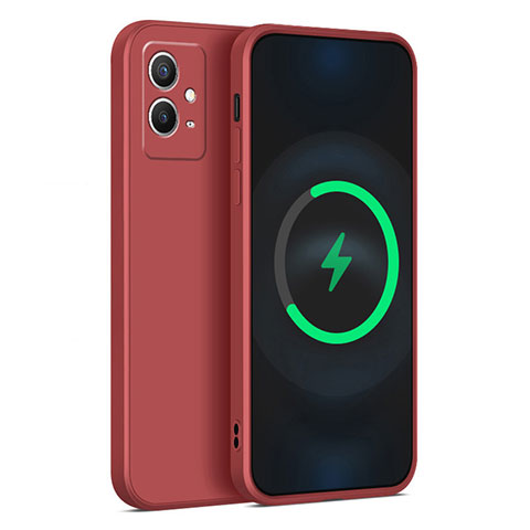 Funda Silicona Ultrafina Goma 360 Grados Carcasa YK1 para Vivo Y33e 5G Rojo