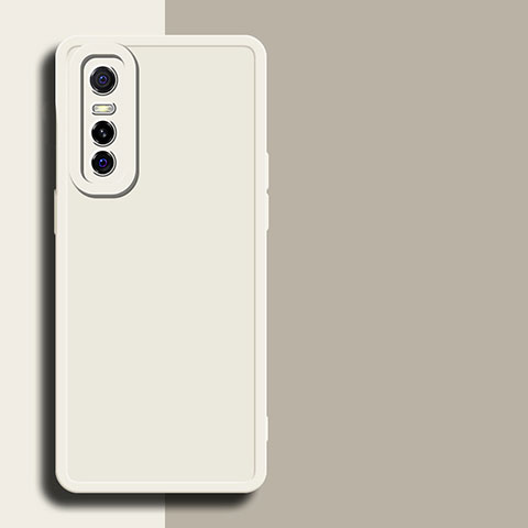 Funda Silicona Ultrafina Goma 360 Grados Carcasa YK1 para Vivo Y73s 5G Blanco