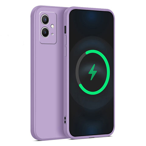 Funda Silicona Ultrafina Goma 360 Grados Carcasa YK1 para Vivo Y75 5G Purpura Claro