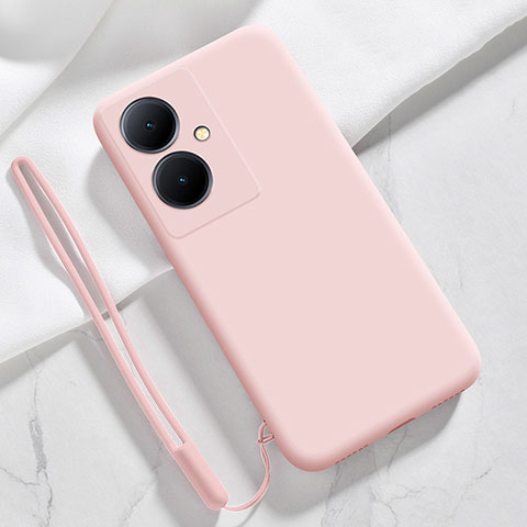 Funda Silicona Ultrafina Goma 360 Grados Carcasa YK1 para Vivo Y78 Plus 5G Rosa