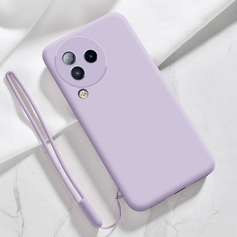 Funda Silicona Ultrafina Goma 360 Grados Carcasa YK1 para Xiaomi Civi 3 5G Purpura Claro