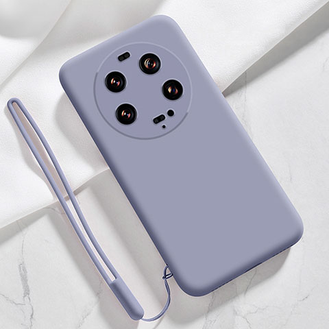 Funda Silicona Ultrafina Goma 360 Grados Carcasa YK1 para Xiaomi Mi 13 Ultra 5G Gris Lavanda