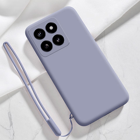 Funda Silicona Ultrafina Goma 360 Grados Carcasa YK1 para Xiaomi Mi 14 5G Gris Lavanda