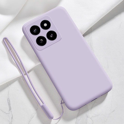 Funda Silicona Ultrafina Goma 360 Grados Carcasa YK1 para Xiaomi Mi 14 Pro 5G Purpura Claro