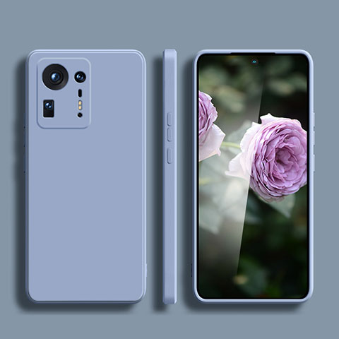 Funda Silicona Ultrafina Goma 360 Grados Carcasa YK1 para Xiaomi Mi Mix 4 5G Gris Lavanda