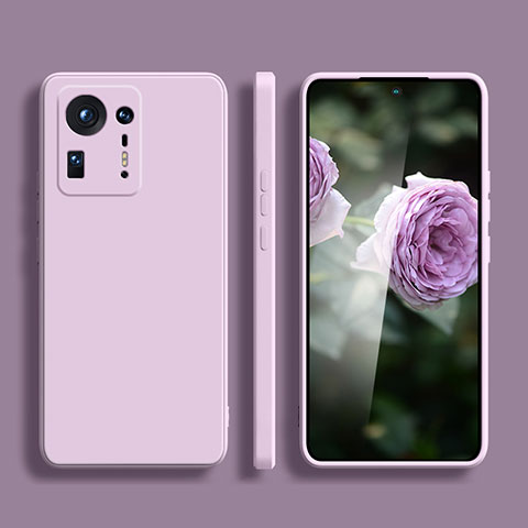 Funda Silicona Ultrafina Goma 360 Grados Carcasa YK1 para Xiaomi Mi Mix 4 5G Purpura Claro