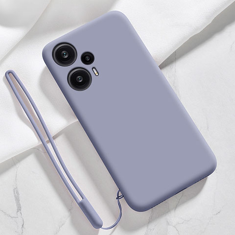 Funda Silicona Ultrafina Goma 360 Grados Carcasa YK1 para Xiaomi Poco F5 5G Gris Lavanda