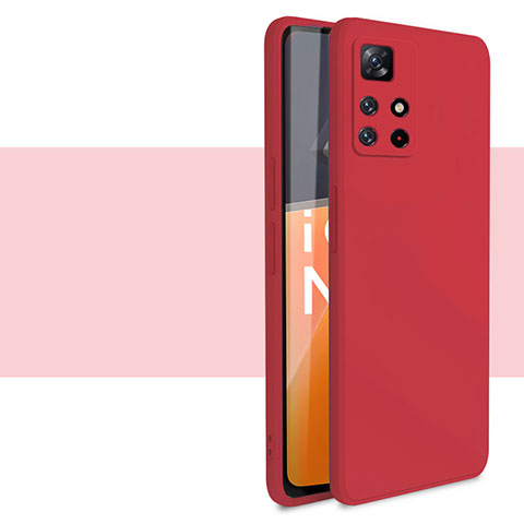 Funda Silicona Ultrafina Goma 360 Grados Carcasa YK1 para Xiaomi Poco M4 Pro 5G Rojo