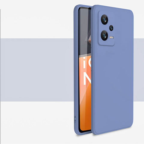 Funda Silicona Ultrafina Goma 360 Grados Carcasa YK1 para Xiaomi Poco X5 5G Gris Lavanda