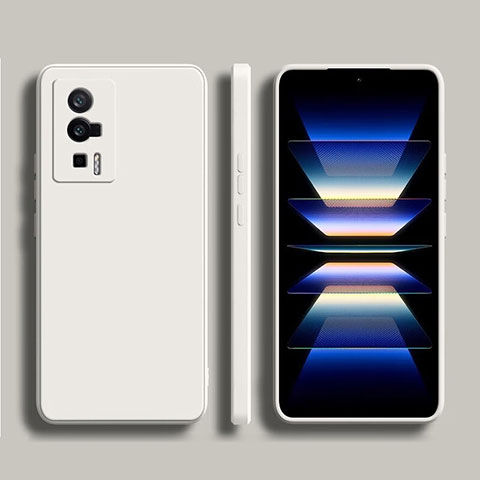 Funda Silicona Ultrafina Goma 360 Grados Carcasa YK1 para Xiaomi Redmi K60 5G Blanco