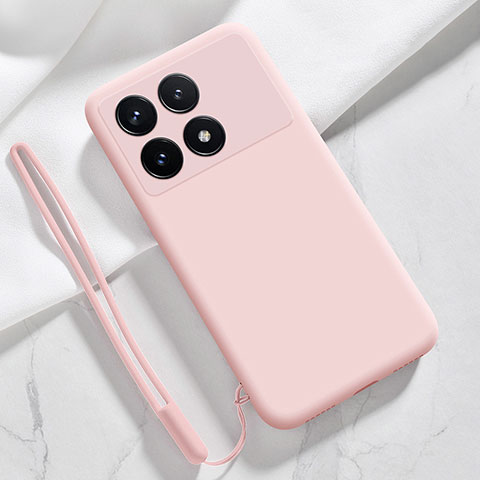 Funda Silicona Ultrafina Goma 360 Grados Carcasa YK1 para Xiaomi Redmi K70 5G Rosa