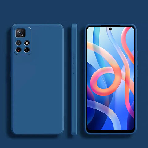 Funda Silicona Ultrafina Goma 360 Grados Carcasa YK1 para Xiaomi Redmi Note 11 Pro 4G Azul