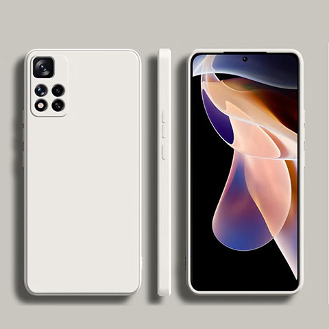 Funda Silicona Ultrafina Goma 360 Grados Carcasa YK1 para Xiaomi Redmi Note 11 Pro+ Plus 5G Blanco