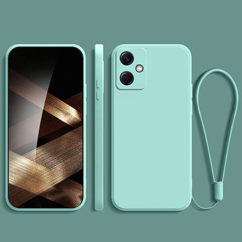 Funda Silicona Ultrafina Goma 360 Grados Carcasa YK1 para Xiaomi Redmi Note 12R Pro 5G Cian